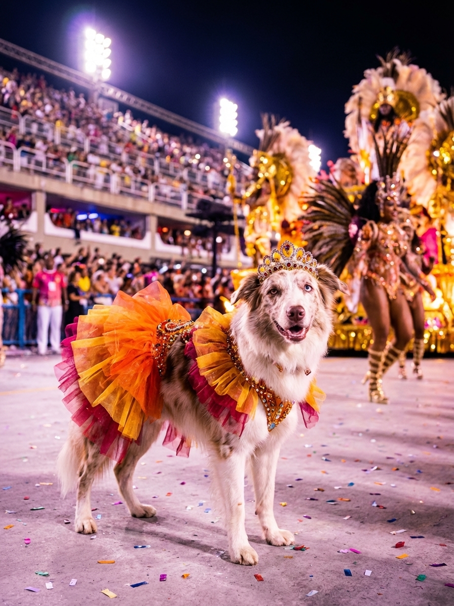 Pet transformado — tema Carnaval